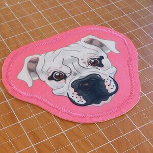 Kawaii Universe - Cute American Bulldog Iron-on or Sew-In Patch Collectible